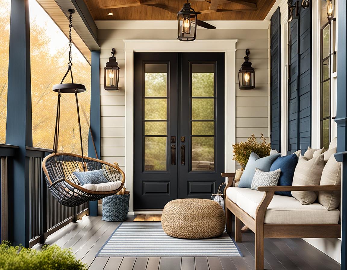 akhileshjoshi's tweet image. Front Porch styled with Rustic design on decor8.ai. #InteriorDesign #HomeDecor #Decor8ai #Architecture