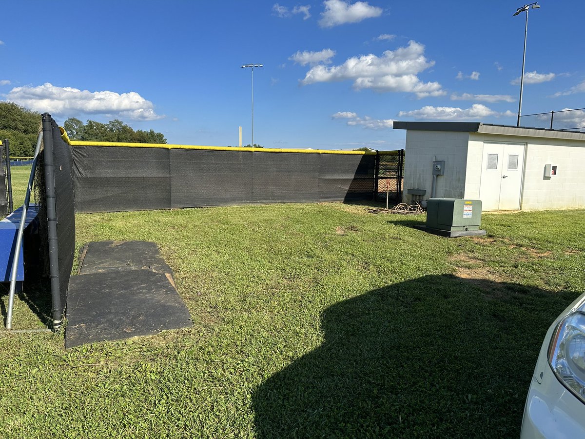CoachJayMathis's tweet image. Got some more good work in today on the softball field. Mowing and most of the weed eating done, mats cleaned up and fences cleaned. Batting cage and bullpen area are ready to use and the dugout entrance is all cleaned up. Pretty productive afternoon!