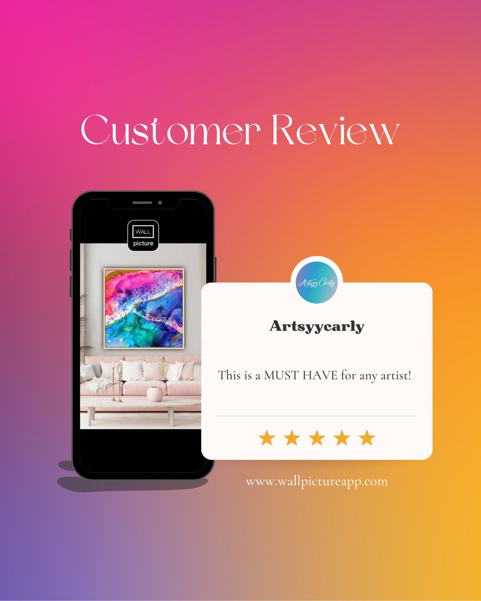 WallPictureApp's tweet photo. 💬 CUSTOMER REVIEW 💬👀 
We're thrilled to hear that you're enjoying our app! Your satisfaction is our top priority. 😍🙌

Tag @wallpictureapp to be featured. 🙏🏼

#customerreview #appfeedback #productivitytools #userfriendly #efficienttechAlways #wallpictureapp #artistapp #artist https://t.co/tNe3xCf0O2