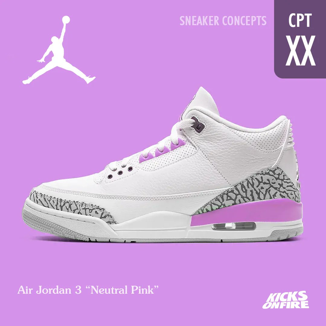 kicksonfire's tweet photo. SNEAKER CONCEPTS: Air Jordan 3 “Neutral Pink” 💕 https://t.co/zSphc74pje