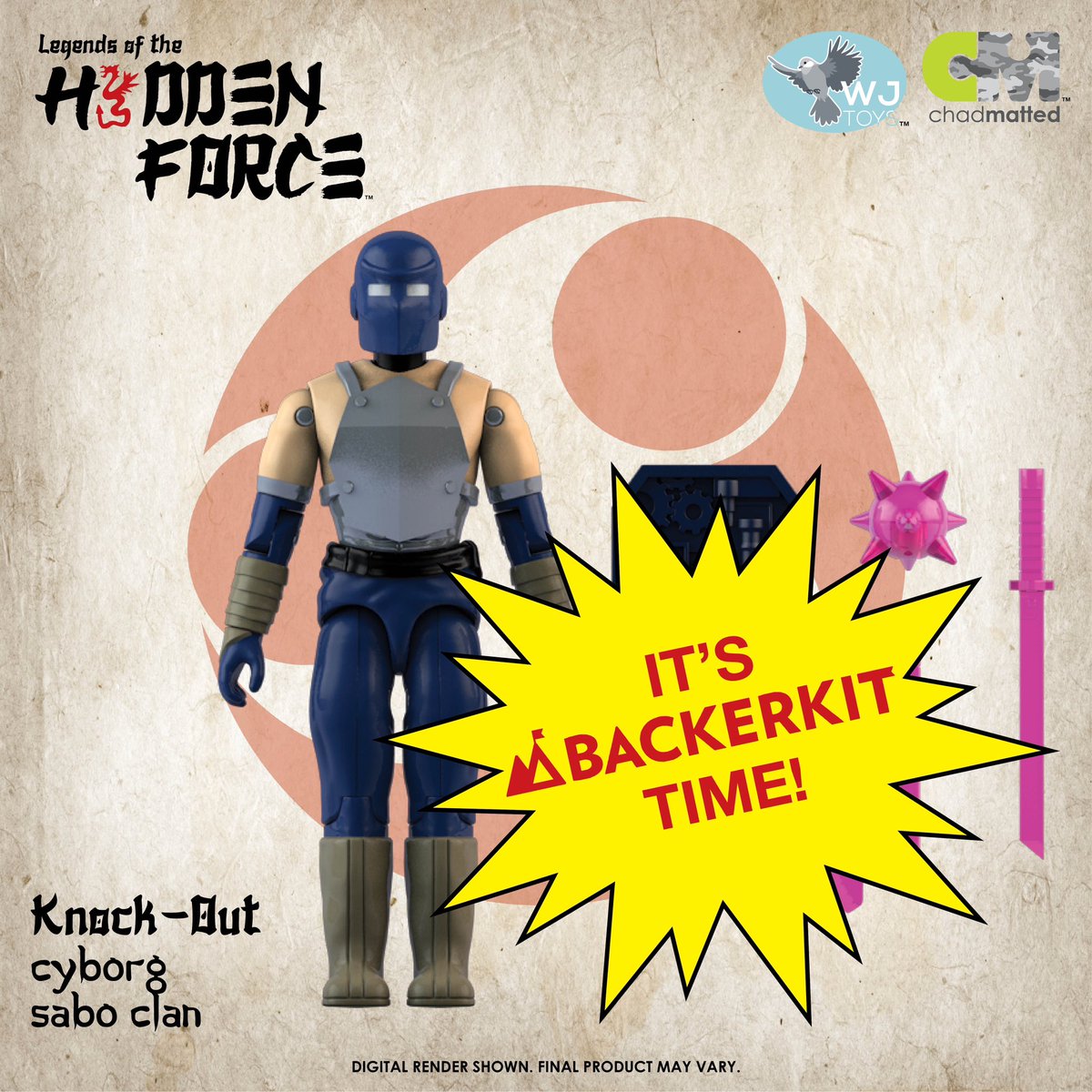 theh1ddenforce's tweet photo. BackerKit is live! https://t.co/f7b3GbRekg
Knock-Out, one of the Five Champions and cyborg from the Sabo Clan. His history is mysterious and no one is quite sure where his allegiance lies.
#ninjacommandos #hiddenforce #legendsofthehiddenforce https://t.co/6bwfThwZfB