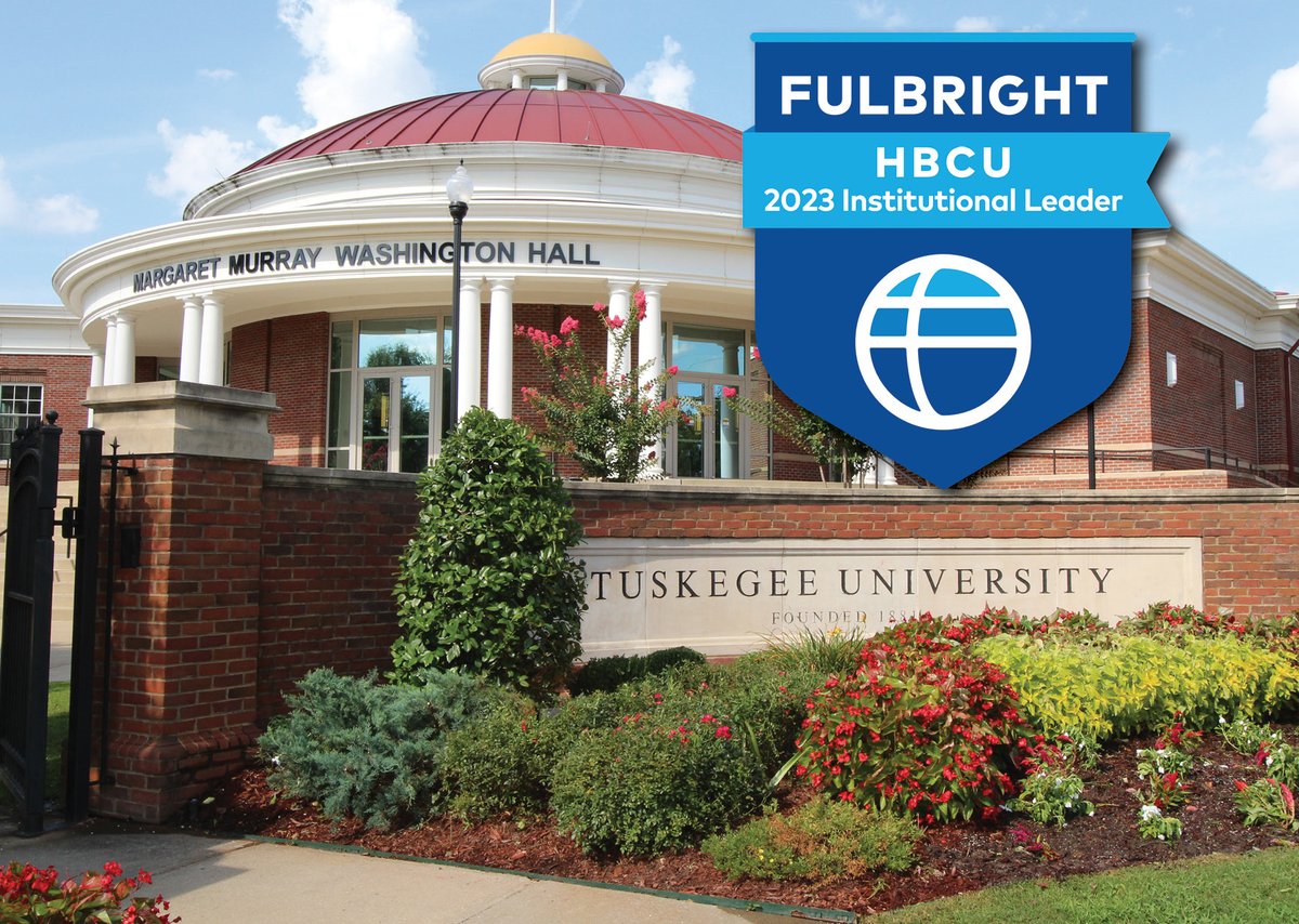 Tuskegee University has been designated as a 2023 Fulbright HBCU Institutional Leader, as recognized by the U.S. Department of State. Read more at: tuskegee.edu/news/tuskegee-…

#OneTuskegee #TuskegeeUniversity #Fulbright
