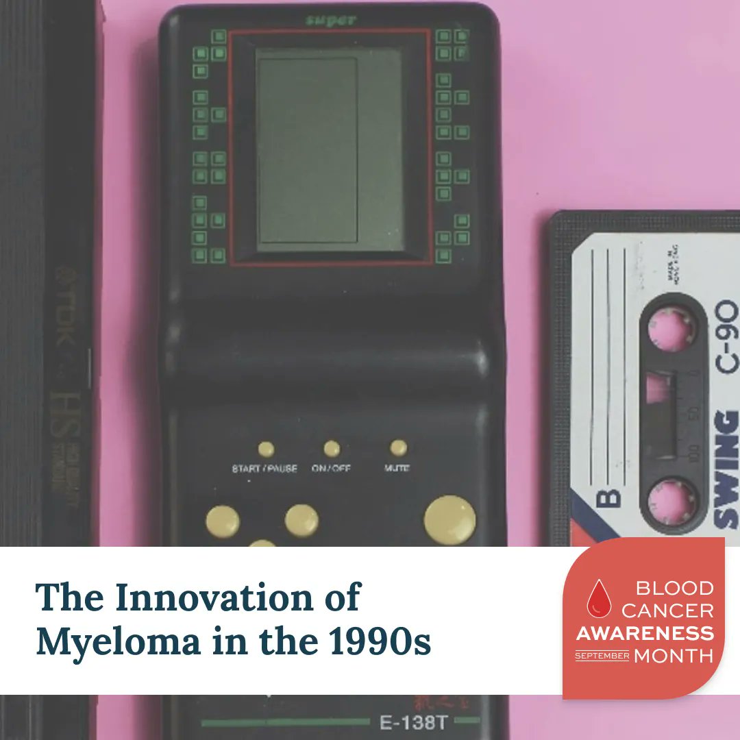 HealthTree's tweet photo. The 1990s marked an important milestone in the treatment of #multiplemyeloma. From #melphalan, #prednisone, and combined alkylating agents for decades to #ASCT and #thalidomide. Learn about myeloma treatments developed in the 90s, here: https://t.co/AVDdQ8eFJi https://t.co/iZawrfQdcq
