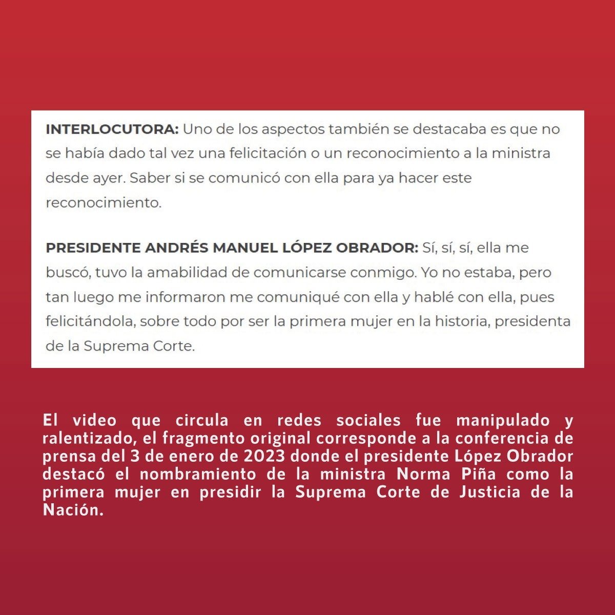 infodemiaMex's tweet photo. ❌Falso que el presidente @lopezobrador_ se quedó dormido durante una Conferencia de Prensa

✅El video que circula en redes sociales fue #manipulado y ralentizado

➡️Desmentido: https://t.co/5f2DPbRVha https://t.co/753KVz3SIL