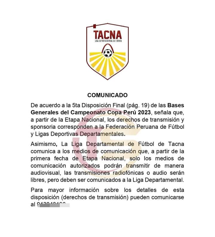 En Arequipa, Tacna y Moquegua (las dos primeras con comunicados) han restringido la labor de la prensa deportiva este fin de semana, en el inicio de la #EtapaNacional de #CopaPerú, aplicando erróneamente un artículo del reglamento, ¿tienen el aval de <a href="/TuFPF/">Federación Peruana de Fútbol</a> ?