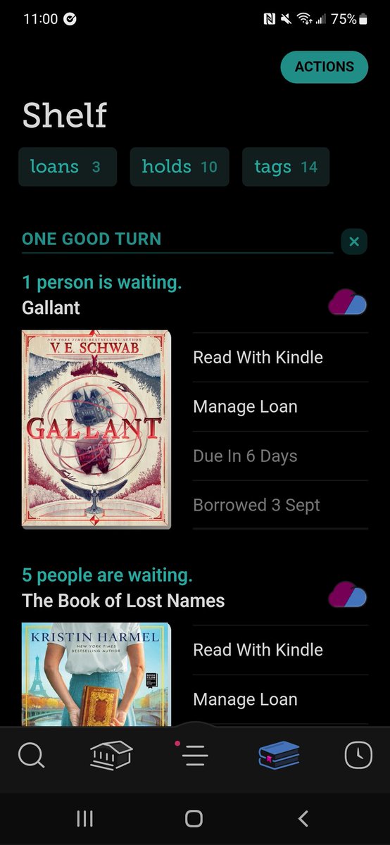 JoniOleson's tweet photo. @LibbyApp Almost done with "Gallant" by V.E Schwab. #EbookLove  My 24th book of 2023. Thanks, @LibbyApp ! 🤗 https://t.co/yBYbB0kodw