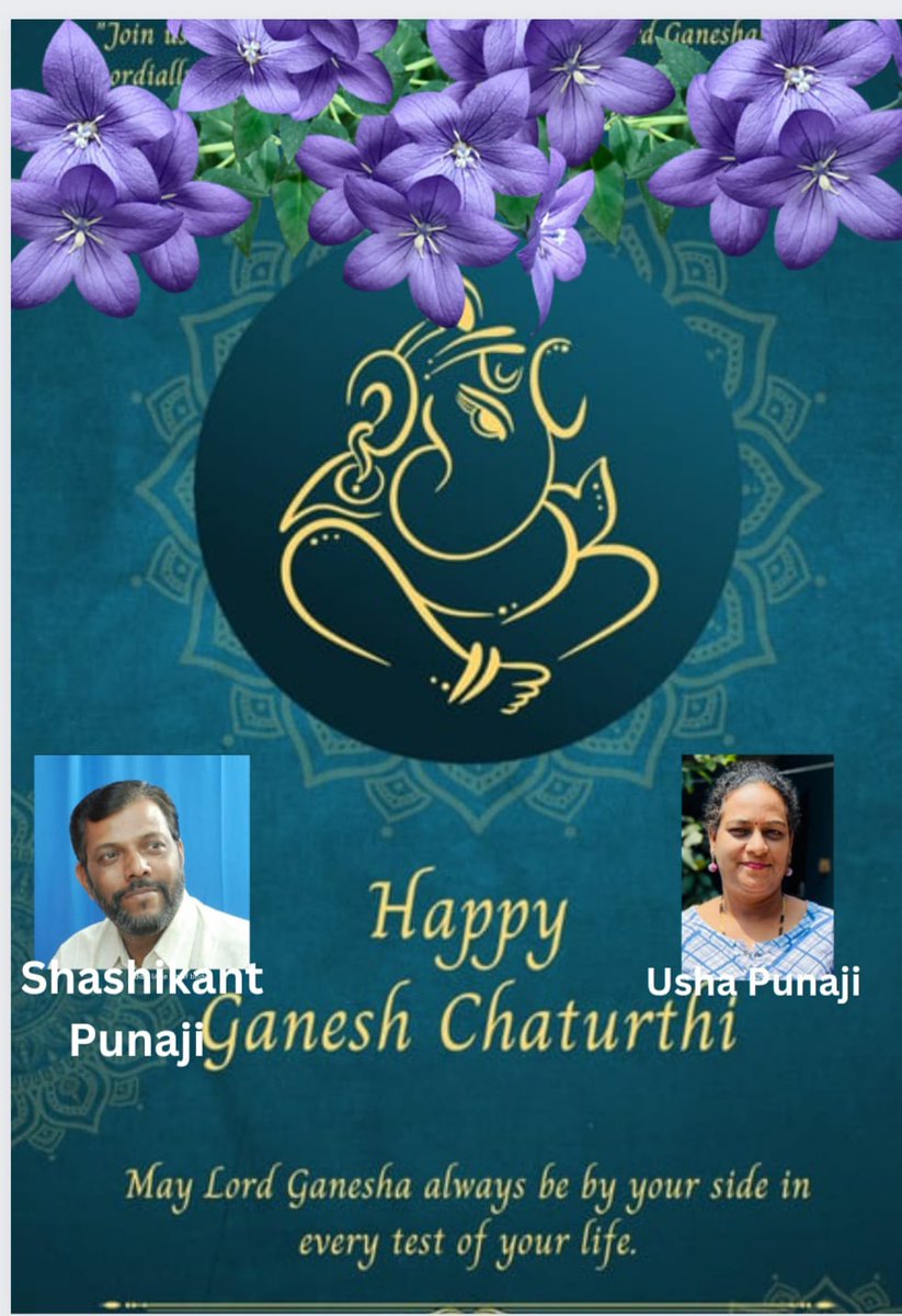 spunaji's tweet photo. Wish you all Happy Ganesh Chaturthi https://t.co/r3vk847pMn