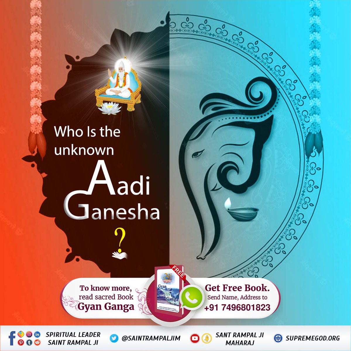 Do you know #StoryOfAadiGanesha Who is Aadi Ganesh ?

Real Aadi Ganesh is almighty Kabir Saheb Ji who is remover of all the obstacles of his devotees and fill  happiness in their life.

For more information Visit Satlok Ashram Youtube Channel