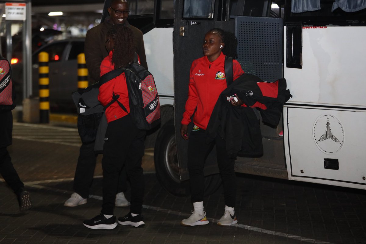 StarletsKE's tweet photo. 🛫 Wacha twende hivi tukam

🇨🇲 vs 🇰🇪

#HarambeeStarlets https://t.co/wFtRCmhOz2