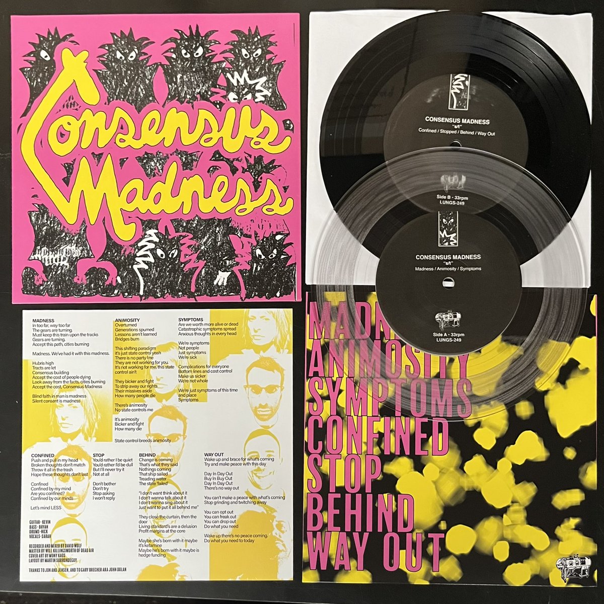 CONSENSUS MADNESS made an EP by the name of Consensus Madness. 10 out of 10 people polled agree that this thing is just wildly excellent. See for yourself at linktr.ee/ironlungrecords