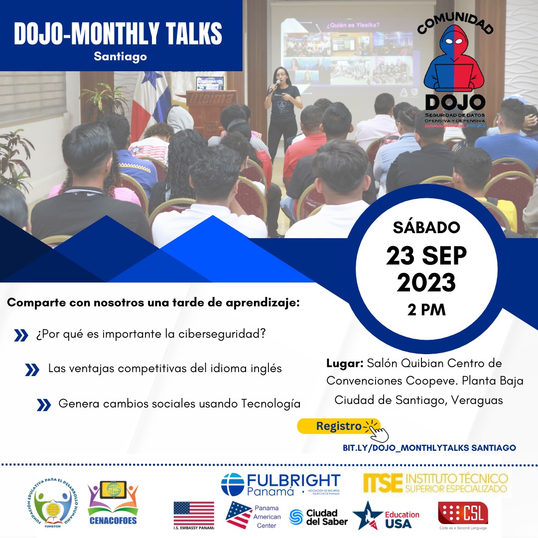 optimusaugment's tweet photo. La @ComunidadDojo los invita a aprender Ingles y Code como segunda lengua.

📅Fecha: Sábado 23 de septiembre, 2023
⌚Hora: 2:00 p.m. - 5:30 p.m.
📍Lugar: Salón Quibian Centro de Convenciones Coopeve. Planta Baja

✅Entrada abierta a todo público

Registro: https://t.co/tWosw0hZ8G https://t.co/j4x2PuSOEz