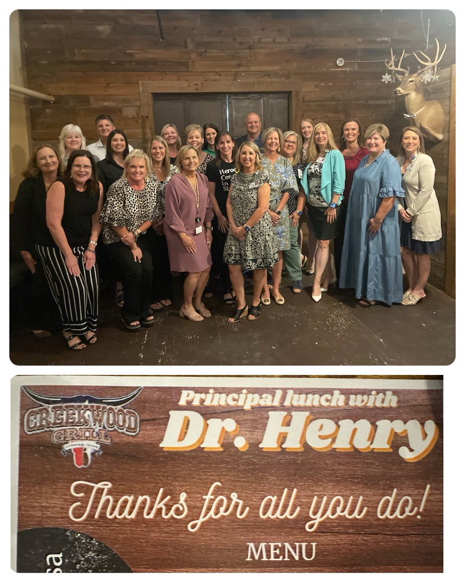 Thank you @SuptMarkHenry for our delicious lunch today! You have modeled servant leadership in so many ways for us and today was just another example! Thank you for always supporting your principals! We love you!