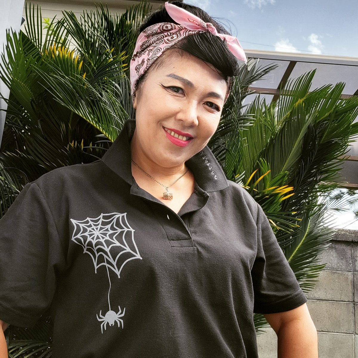 Spider polo shirt🕸️

Size：SS～L

オンラインショップより、ご購入頂けます🙇
・
・
・
#poloshirt #アメカジ #ピンナップ #jokerandmari