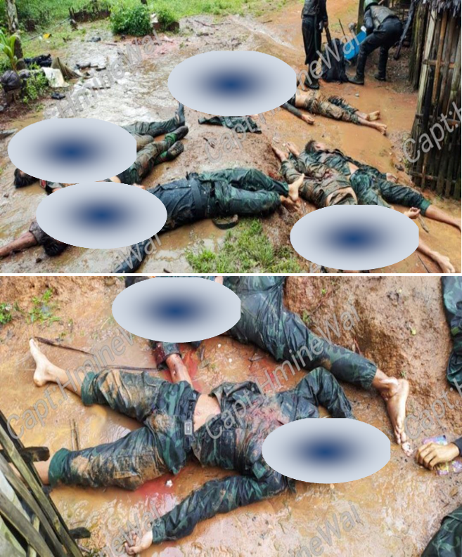 Freelancejou333's tweet photo. Yesterday, while the Govt. forces raided the PDF terrorists' camp in Ma Daung village, Palaw tsp, Tanintharyi region, 14 PDFs' dead bodies and 7 rifles were reported seized.
#WhatsHappeninglnMyanmar #Myanmar #PDFterrorists https://t.co/ITqgZm9k1F