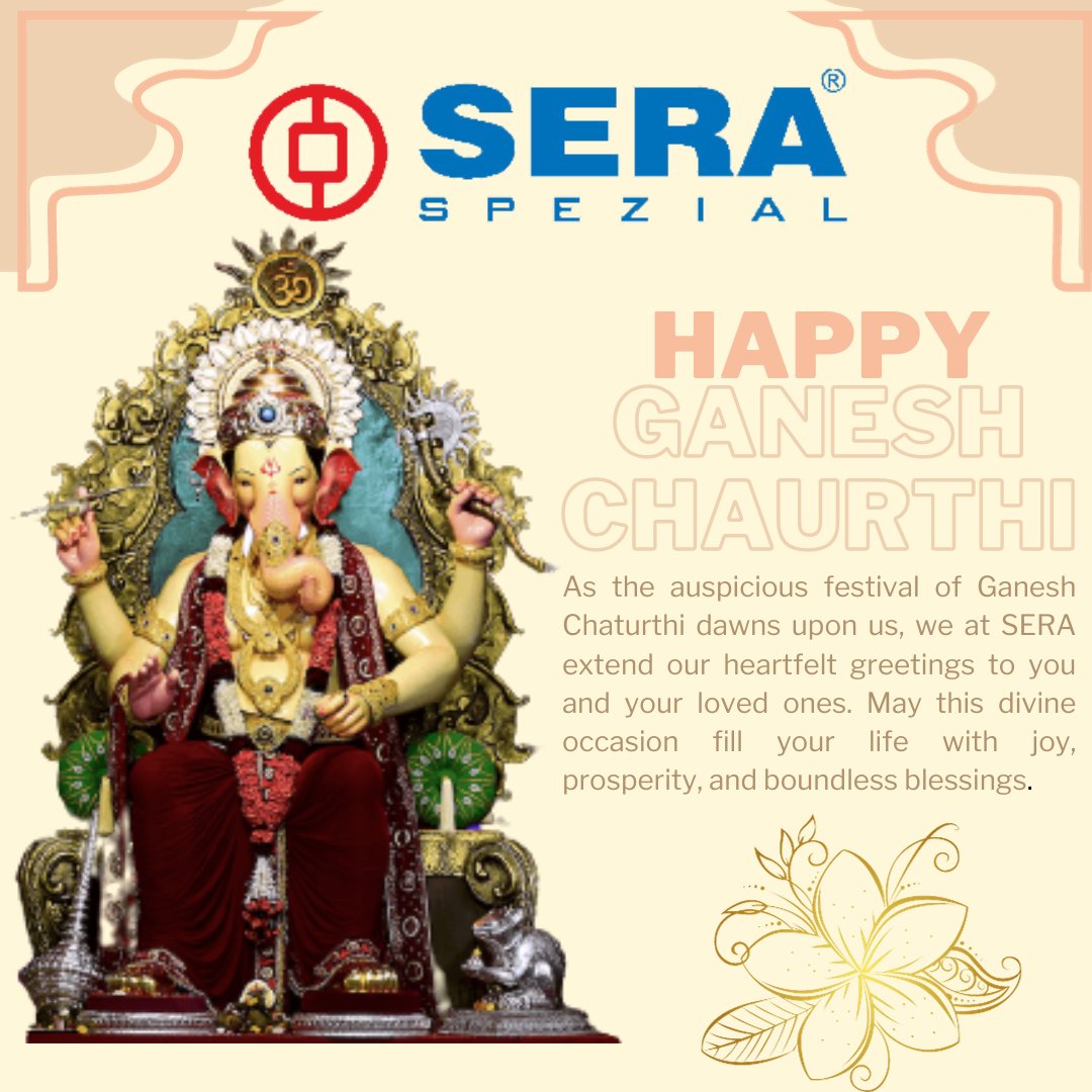 serasewing's tweet image. "🌟 Wishing Everyone a very Happy Ganesh Chaturthi from Sera Sewing Machines! 🙏 May Lord Ganesha bless your stitches with success and prosperity. 🪡✨ #GaneshChaturthi #SeraSewingMachines"