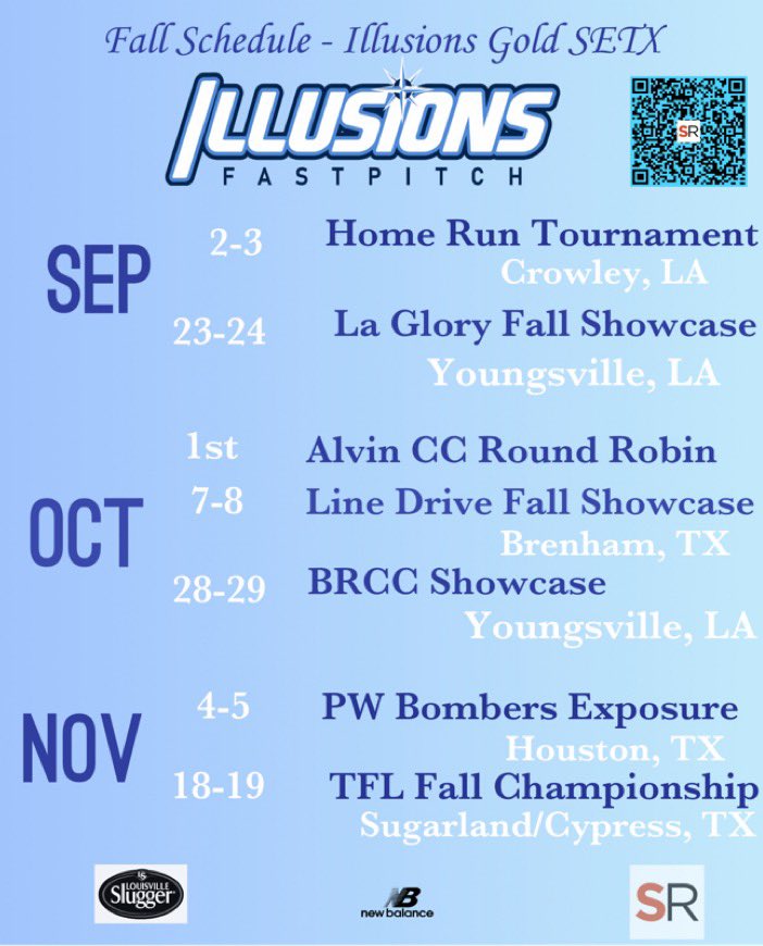 Fall schedule