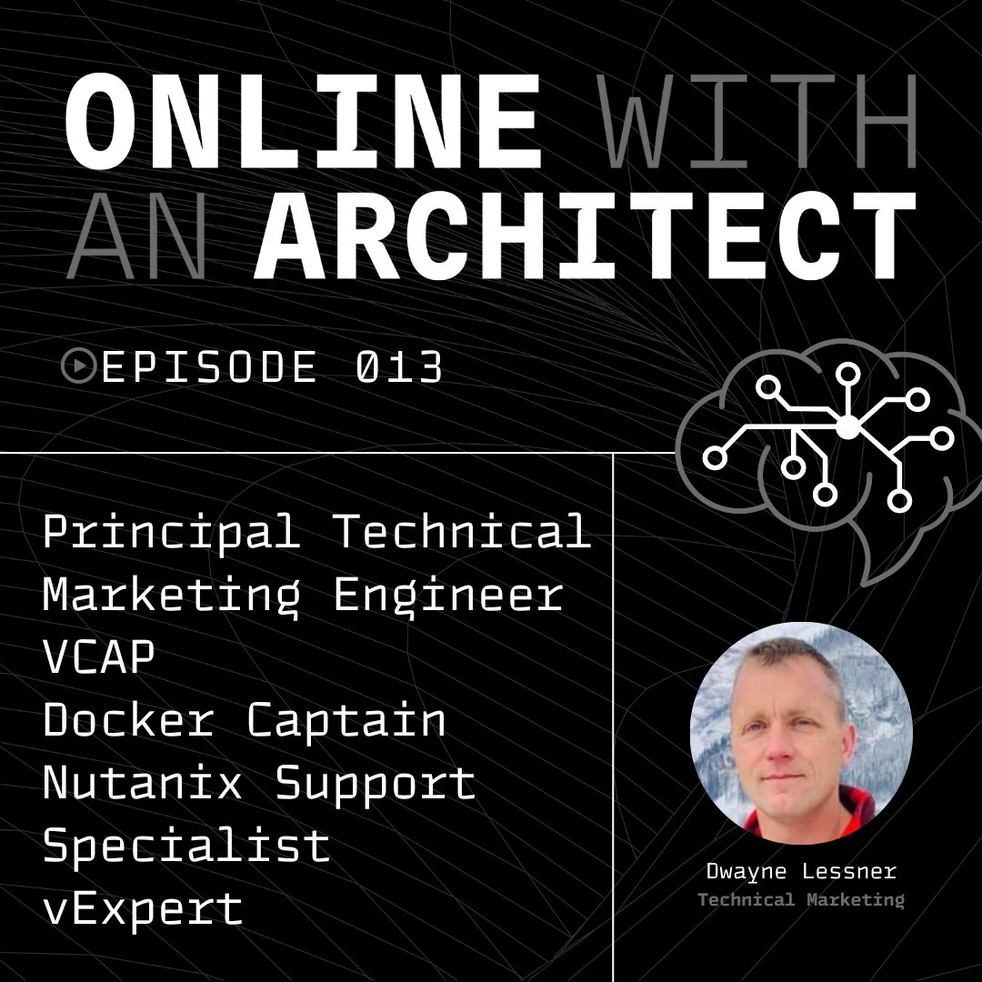 OWAA Episode 13 is now live and we are thrilled to introduce Dwayne Lessner  <a href="/dlink7/">Dwayne Lessner</a>  from <a href="/nutanix/">Nutanix Inc.</a> .

💾Be fascinated by the realm of Hyperscaler + Hypervisor solutions, specifically the exceptional Nutanix Cloud Clusters (NC2) offerings.

💾 Discover the intrinsic value of