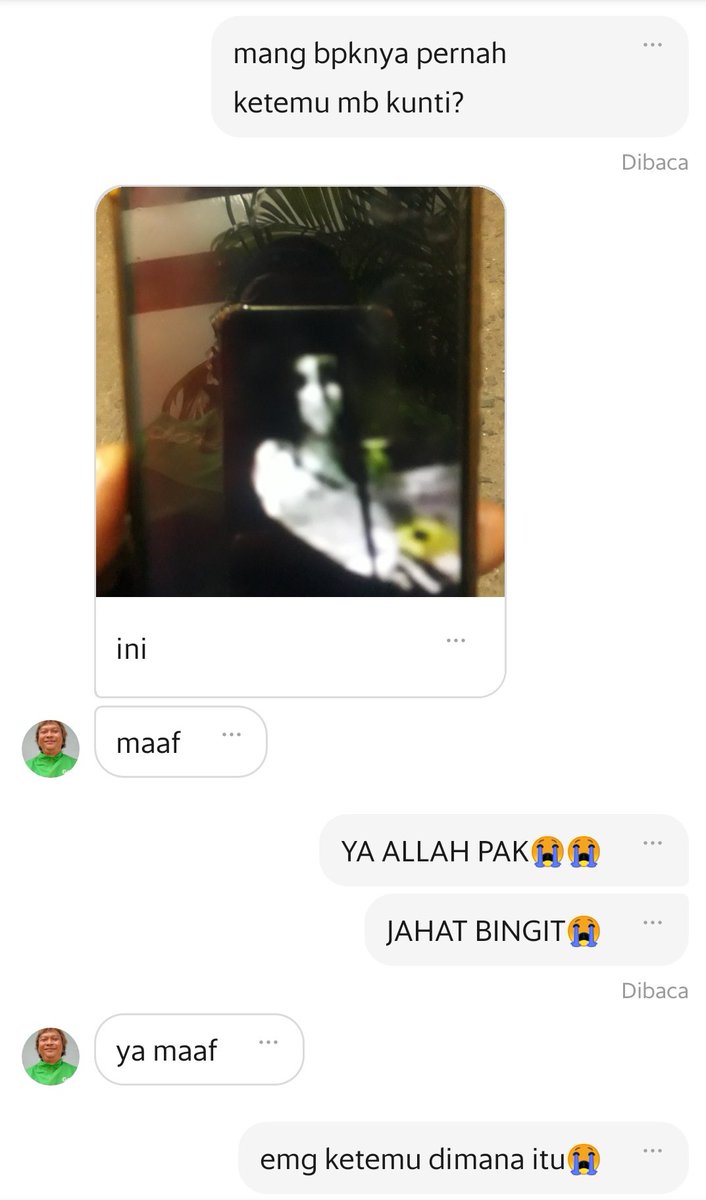 kucingkuyatim's tweet photo. @Amaaisan Berawal dri bcandaan sm bapak grabfood, eh malah dia ngirimin foto kunti beneran https://t.co/MK35vNkLhb