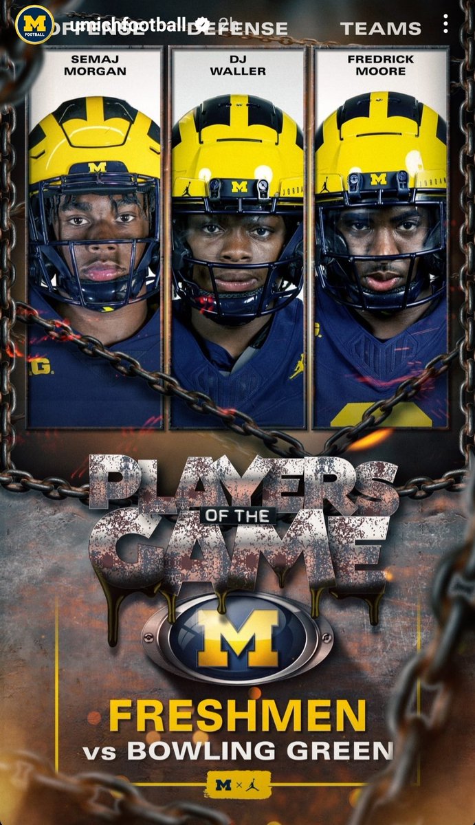 Congratulations <a href="/1dubshow/">dub show</a> 2nd week in row. Freshman O player of the game.  Go follow him Michigan fans.......
#goblue