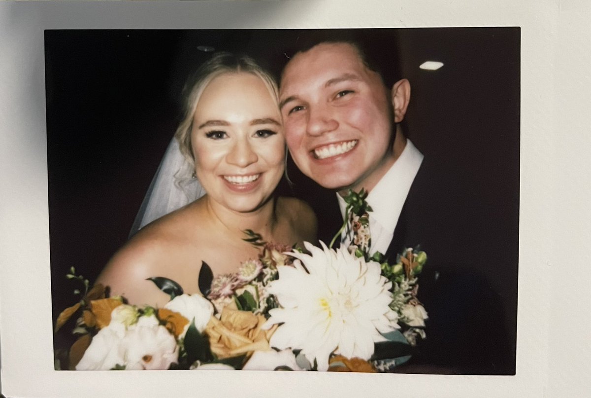 sara_kamrath's tweet photo. Married my best friend this weekend, and I haven’t stopped smiling since! 🤍 https://t.co/GxHQjcjQAH