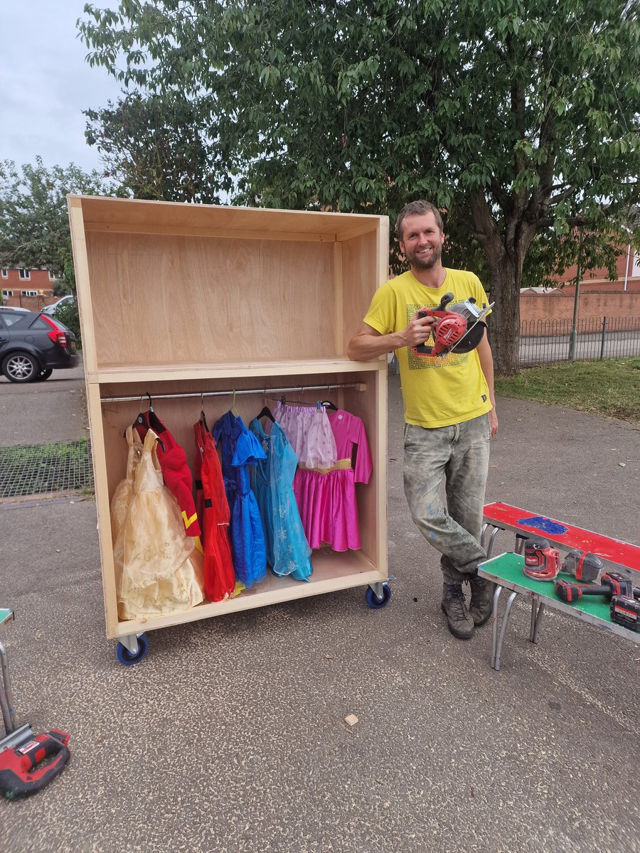 We would like to give a special shout out to Guy from <a href="/GlosRCC/">GRCC - Supporting Communities in Gloucestershire</a> for spending his Employer Supported Volunteering Day making this amazing bespoke dressing up storage unit for us. Dressing up is one of the Ventures' favourite activities, and this will be well used ! thank you Guy