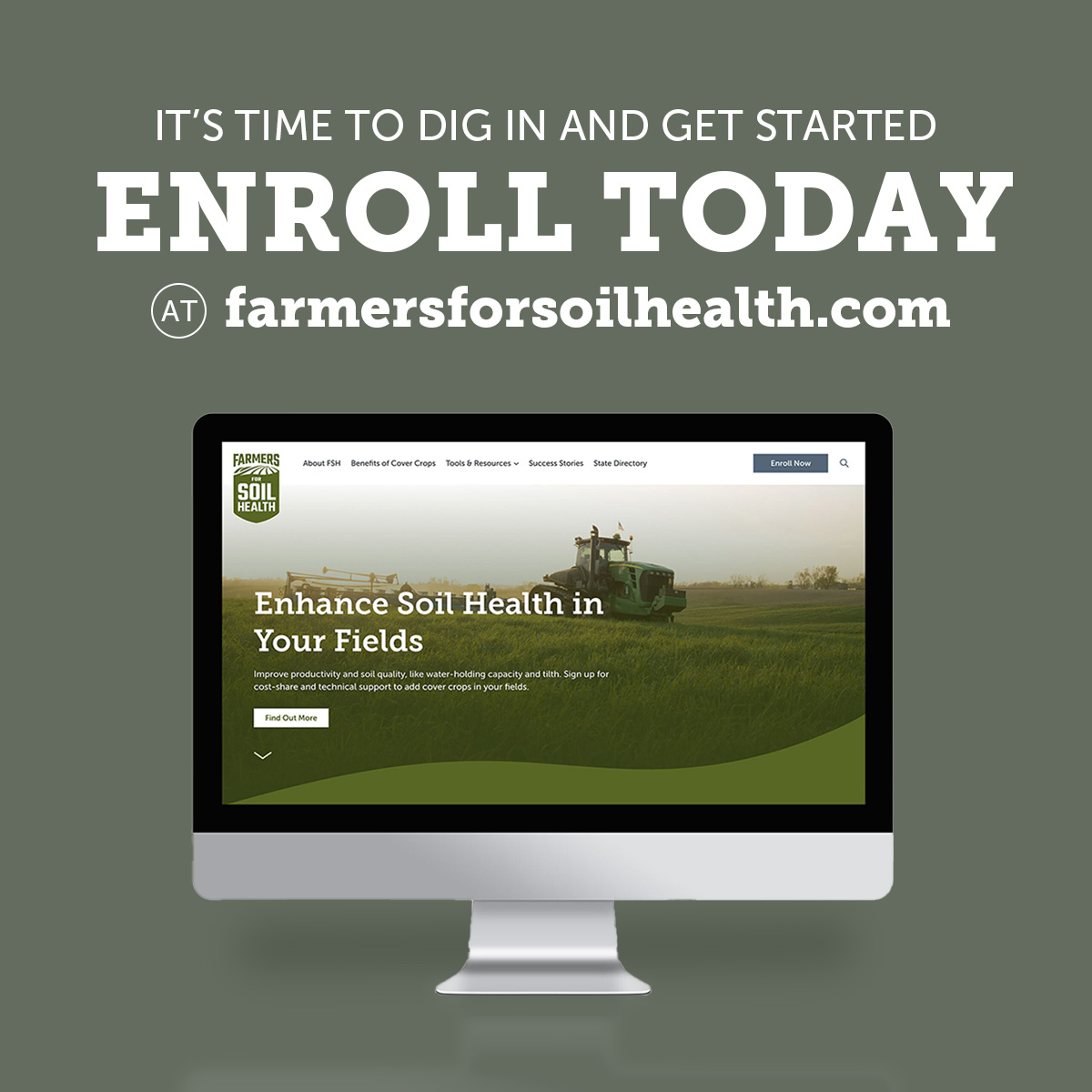 Farmers for Soil Health enables state commodity groups and other partners to assist you in implementing and maintaining soil health practices like cover crops. Learn more and enroll today! 👉 bit.ly/3r3bKZg @NationalPork @NationalCorn