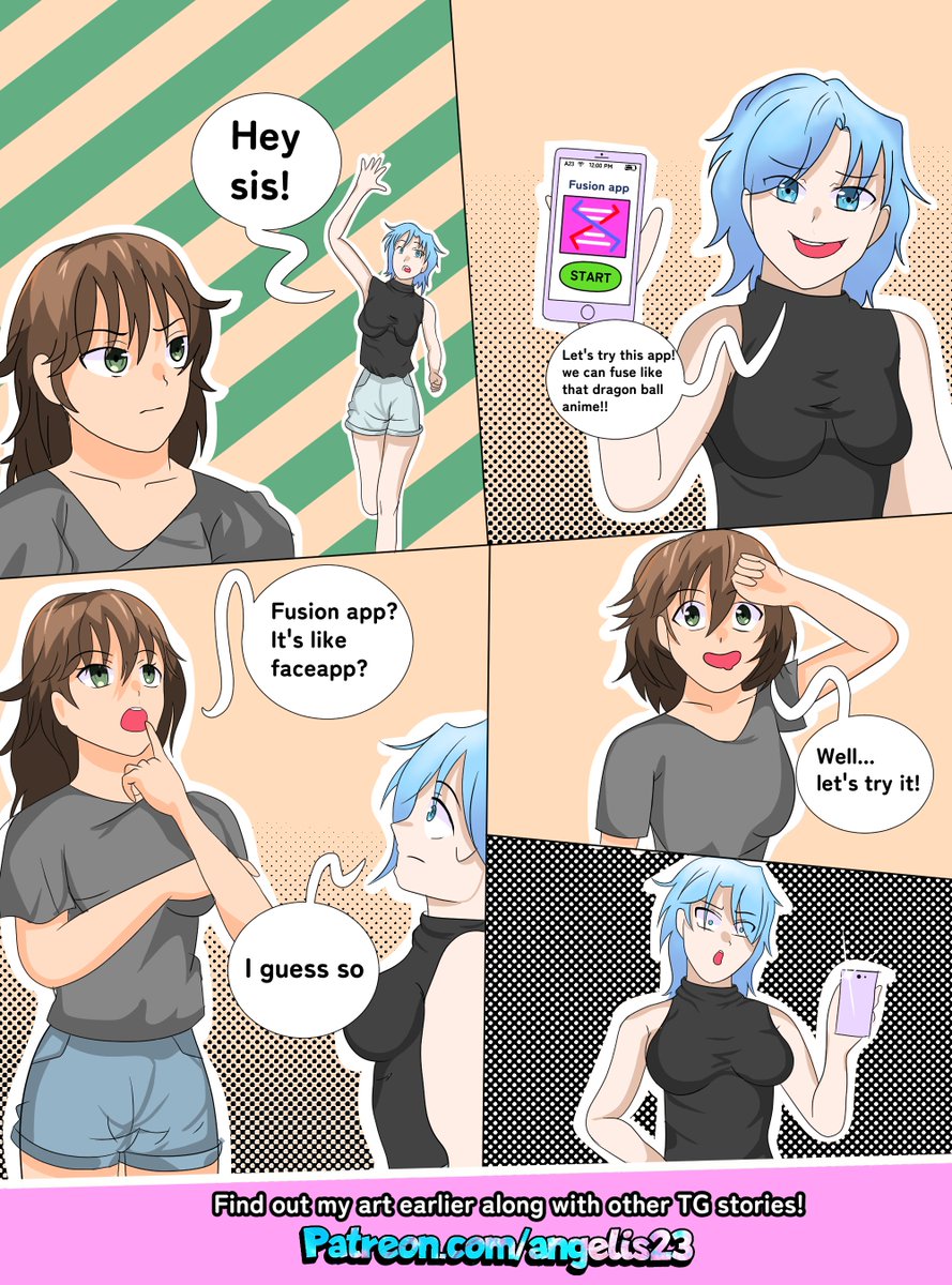 Angelis23_'s tweet photo. Fusion app TG 🔥 check out on-going art! at: https://t.co/2EIJGEBwMQ #tg #tf #tsf #transformation #tgcomic #genderbender https://t.co/ikfElsqj4i