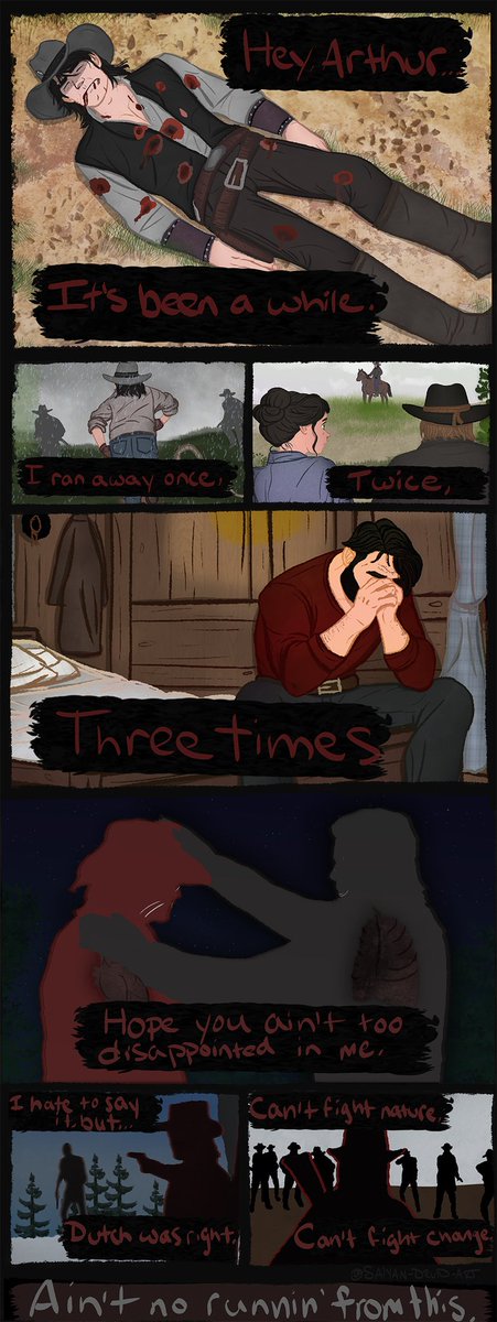 big_b0ah's tweet photo. #HeyArthur comic - "See you soon" π€
#rdr2 #rdr2fanart #rdr2comic #reddead #RedDeadRedemption2 #saiyandruidart #arthurmorgan #johnmarston #rdr https://t.co/Dn1dE9I5FV
