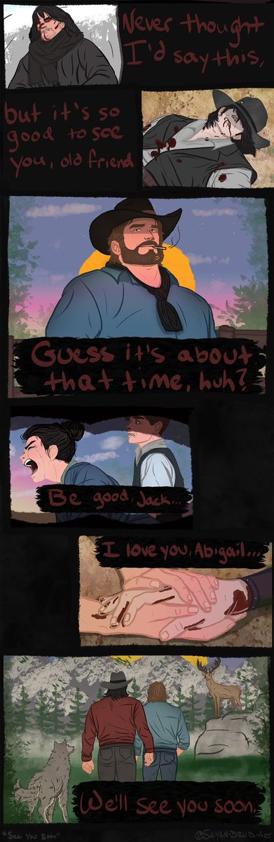 big_b0ah's tweet photo. #HeyArthur comic - "See you soon" π€
#rdr2 #rdr2fanart #rdr2comic #reddead #RedDeadRedemption2 #saiyandruidart #arthurmorgan #johnmarston #rdr https://t.co/Dn1dE9I5FV