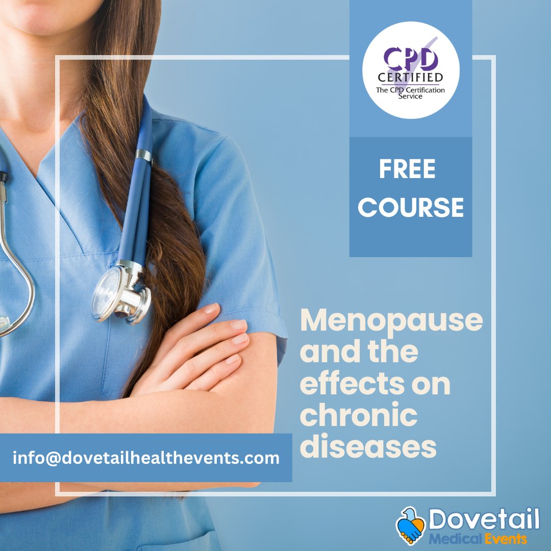 *FREE COURSE 'Menopause and the Effects on Chronic Diseases'. dovetail-medical-events.co.uk/menopause-and-…

#intergratedcaresystems #primarycarenetworks #PCN #TRAININGHUB #training #nhs #IntegratedCareSystems #primarycarenetworks #mentalhealthawareness #caring #protecteachother #education #menopause