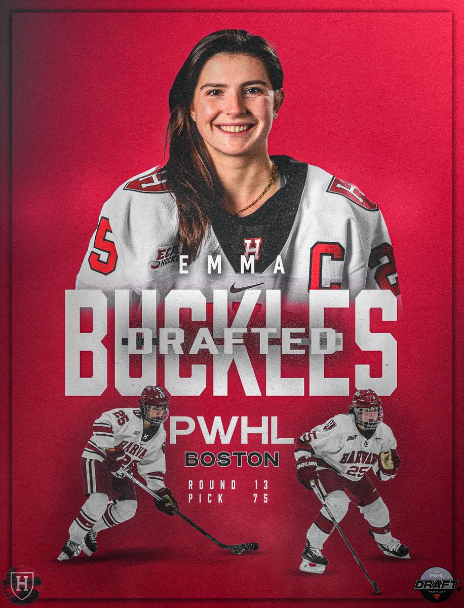 2⃣ more Crimson Draftees!! 

Congratulations to Jillian Dempsey '13 (@PWHL_Montreal) and Emma Buckles '22 (@PWHL_Boston) on their selections! 

#ProCrimson | #PWHLDraft2023