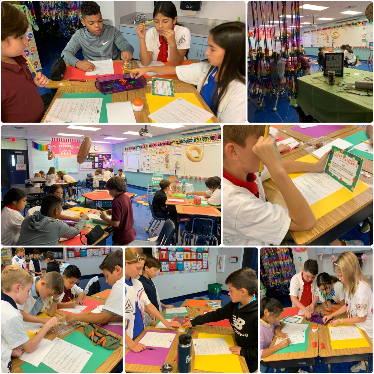 mrs_penasclass's tweet photo. 🍭 Candy Shop Lab Day! Our students synergized brilliantly to decode the sweet mixture clues. Blending science with fun and teamwork — a great combination! 🍬🔍 #ScienceIsSweet #TeamworkDreamwork @TommieBarfield https://t.co/MhaypLjRw7