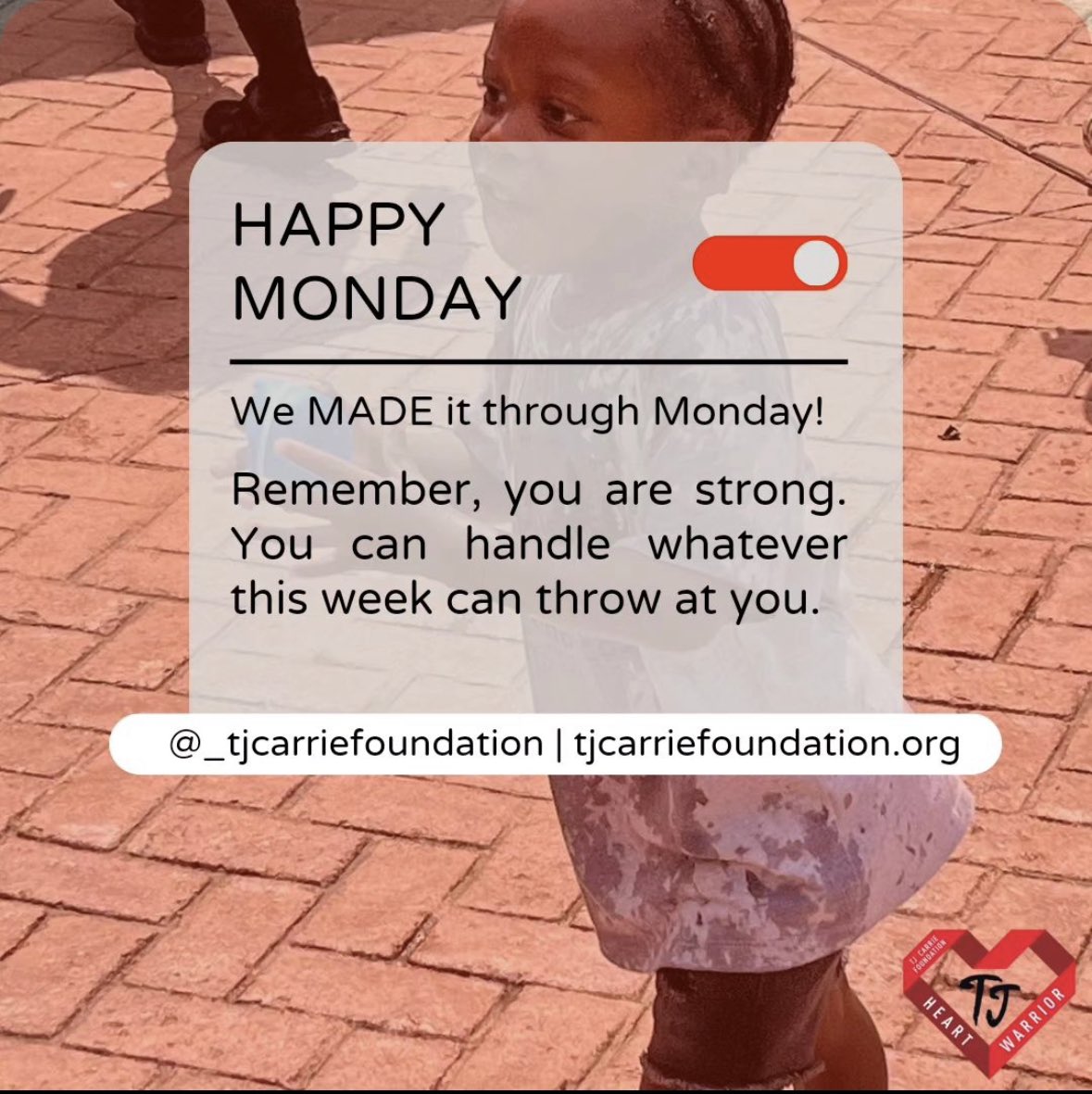 As the football season comes in, we welcome this new week.  You made it through this Monday! Keep going.

There are so many ways to support us in our mission. 

#tjcarrie #fyp #foundation #donate #hearthealthy #hearthealth #foryou #sport #NFL #youth #children