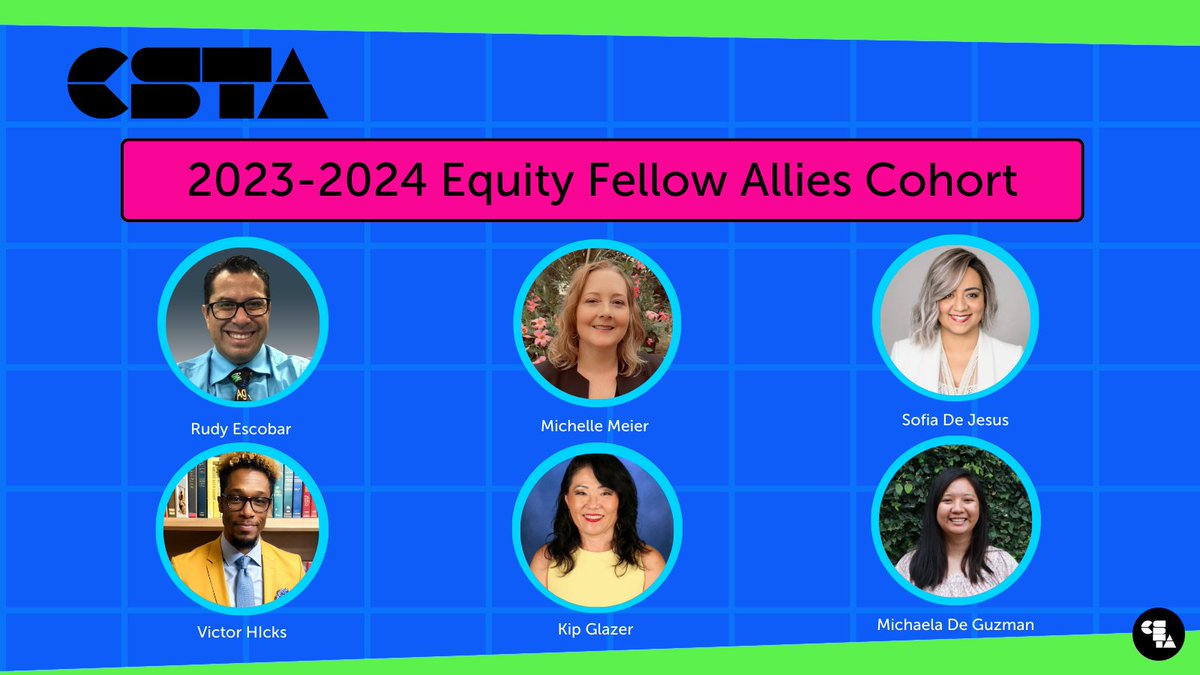 We are excited to announce this year's #CSTAEquityFellowship Cohort. Read more about these inspirational CS leaders: csteachers.org/csta-announces…… #CSTAEquityFellow #CSTAEquityFellows #CSEquity