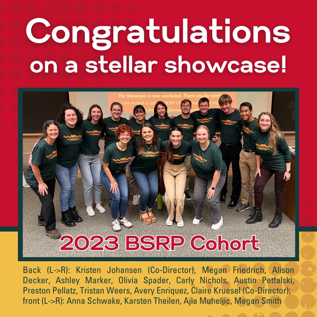 13 biochemistry majors presented lightning-style talks Sept. 7th at our 2nd annual BBMB Summer Undergraduate Research Program (BSRP) Showcase. Thank you to everyone who supported &amp; attended! Next year: A π-minute-thesis (3:14, #πMT) with pie for refreshments. See you 9/5/2024!