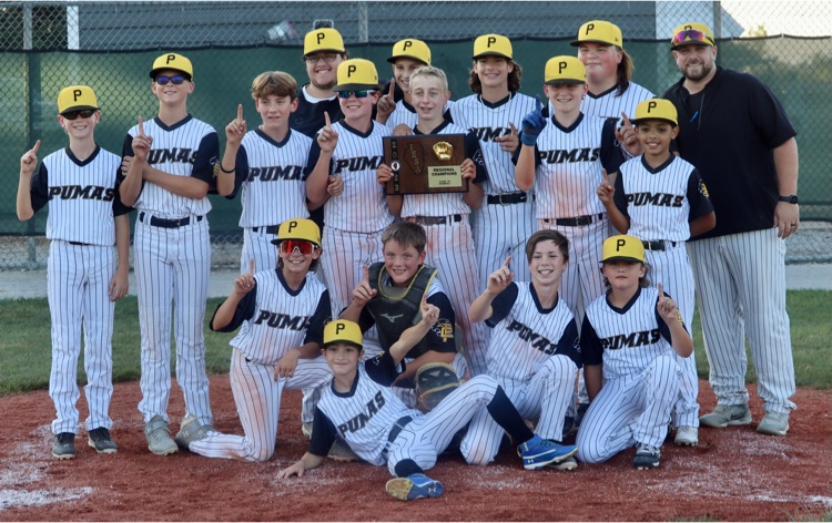 Congratulations to the PUMA Baseball team on their Regional Championship!  They advance to the Sectional Championship Saturday September 23rd in Morris 11:00am. More details TBA