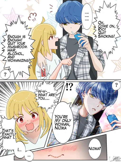 Happy Birthday, Ryo!
Yuri manga: Nijika wants to rehabilitate Ryo who became a stereotypical bassist after she grew up.
#BocchiTheRock 