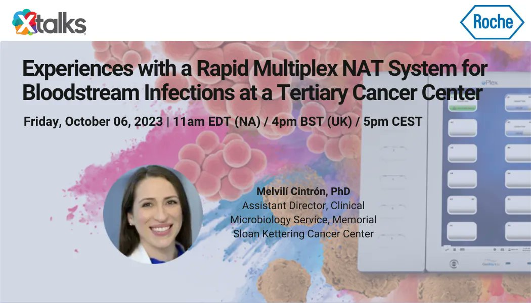Xtalks's tweet image. Join us in an enlightening webinar with Dr. Melvilí Cintrón as she delves into the power of rapid multiplex NAT systems for pathogen identification and genotypic resistance profiles. 

buff.ly/44SqtE1 

#Cancer #ClinicalResearch #ClinicalDiagnostics #Microbiology