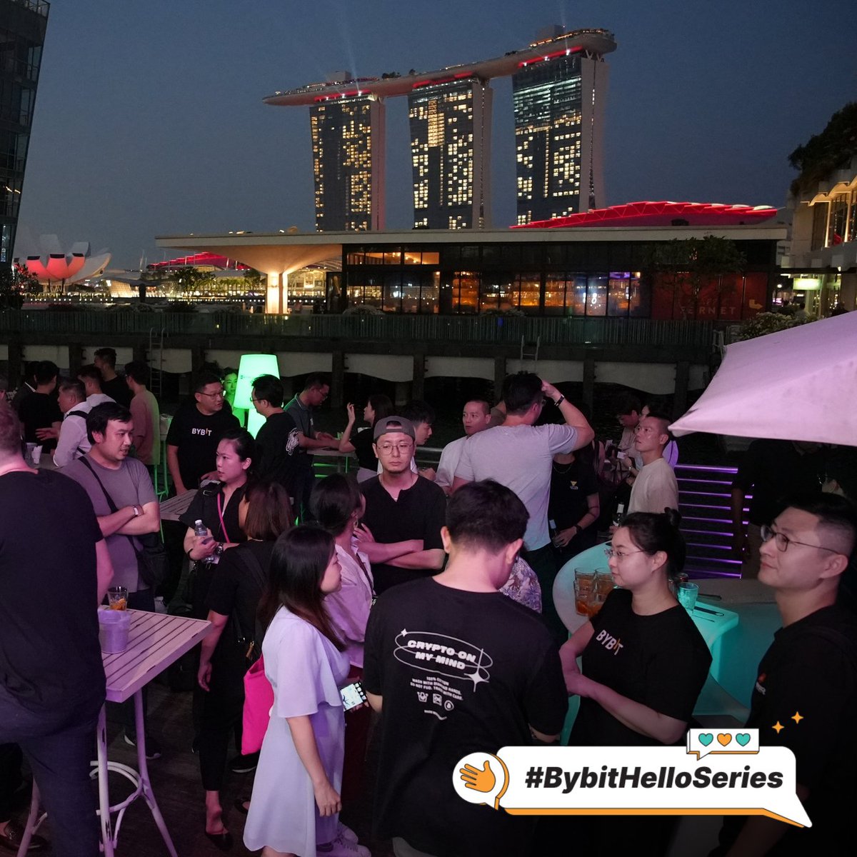 Bybit_Official's tweet photo. #Throwback to Bybit x @FireblocksHQ 'The Collective Confluence'
As the name suggests, this #Token2049 side event was a night focused on bringing together the community in a vibrant atmosphere and promoting connections.
👀 Look at that Marina Bay Sands view 🇸🇬
#BybitHelloSeries https://t.co/h2mz8BpGvo