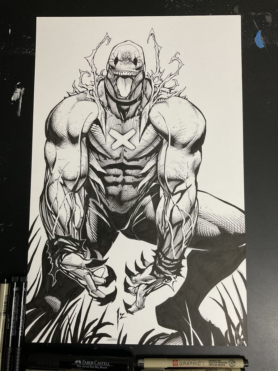 my dude HEX.. 11x17 bristol board and microns ✍️