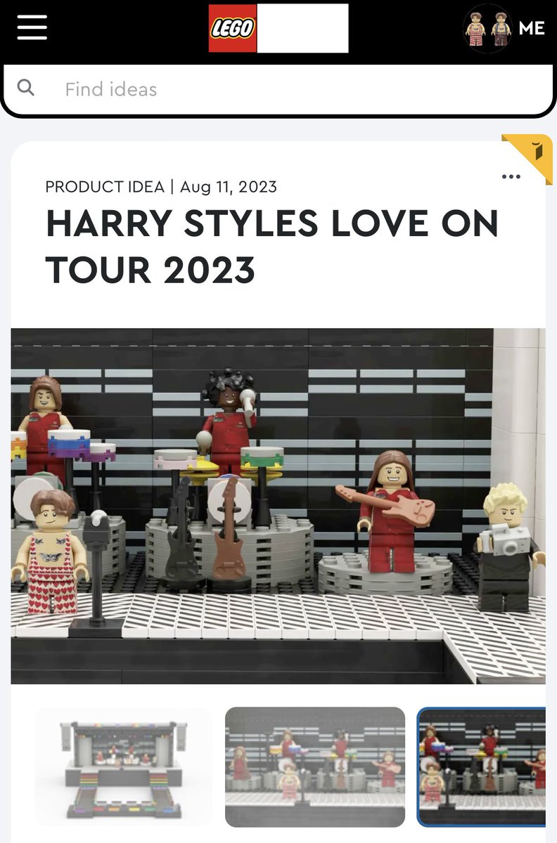 SUNFLOW3RVOL33's tweet photo. I’ve added some updates to my Harry Styles Love On Tour 2023
Lego set! Please support&amp;share-it could be made into a real set!Thanks! https://t.co/2EaaS6ZFSV #HarryStyles #loveontour2023 #hslot #tpwk #forharries #hazza #legoideas #support #onedirection #harryshouse #asitwas #hs3 https://t.co/Pw6SNVJrkk