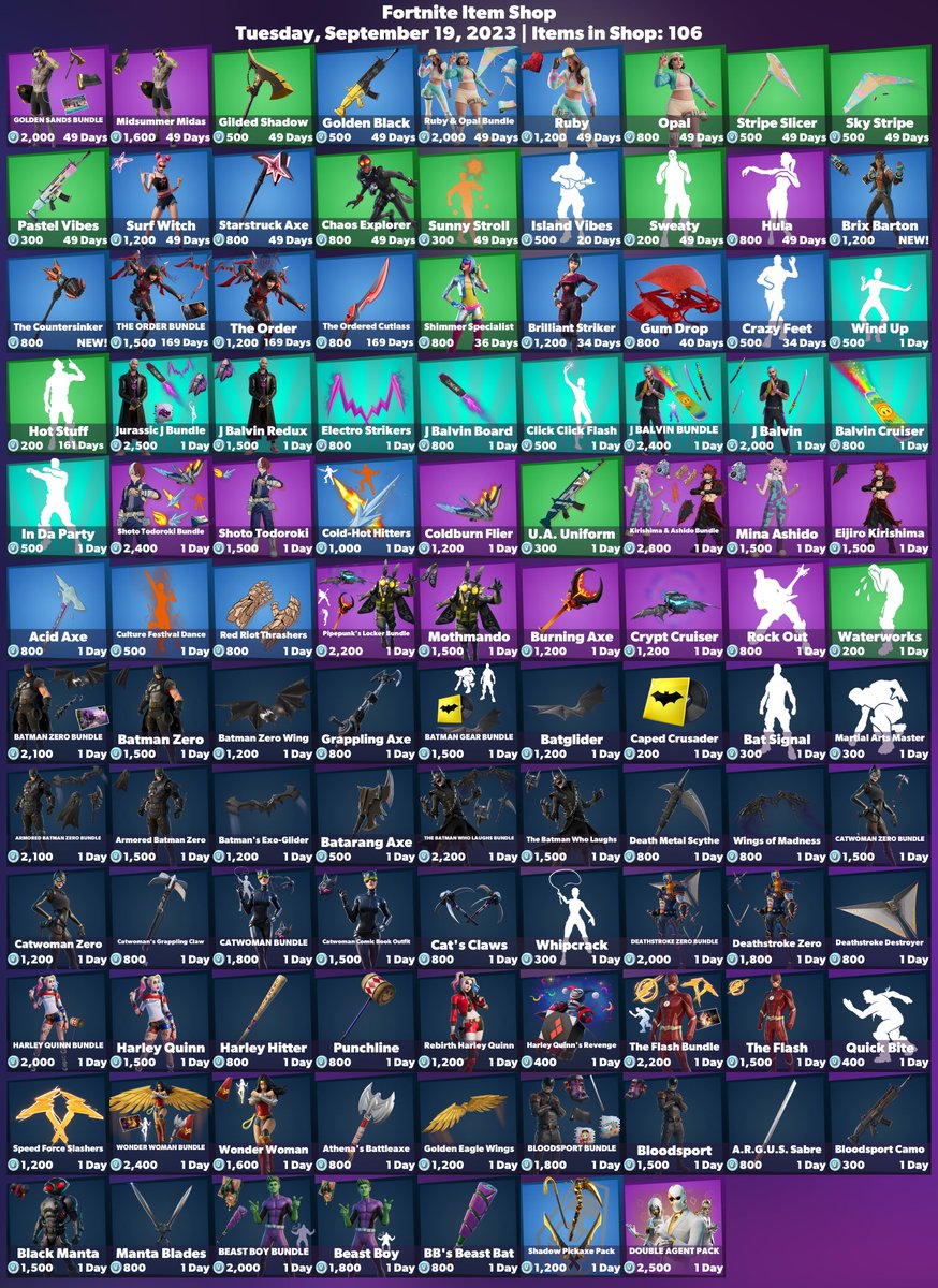FireMonkey's tweet photo. 🛒 #Fortnite Item Shop
⏰ Tuesday, September 19, 2023

💚 Use code 'FireMonkey' to support me! #EpicPartner https://t.co/ZkcP2EP2v8
