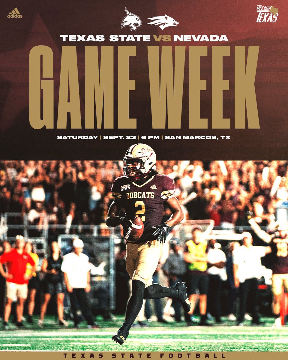 Texas State Football (@txstatefootball) on Twitter photo ππππ€ ππ‘π ππππ€
π - Nevada
π - Bobcat Stadium
π
- September 23rd
π’ - 6:00pm CT
π - <a href="/txstatetix/">Texas State Tickets</a>
π» - ESPN+
#EatEmUp #TakeBackTexas ππππ€ ππ‘π ππππ€
π - Nevada
π - Bobcat Stadium
π
- September 23rd
π’ - 6:00pm CT
π - <a href="/txstatetix/">Texas State Tickets</a>
π» - ESPN+
#EatEmUp #TakeBackTexas