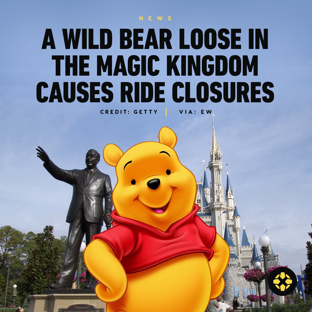 圖 一隻熊入侵迪士尼樂園 10個區域暫時關閉