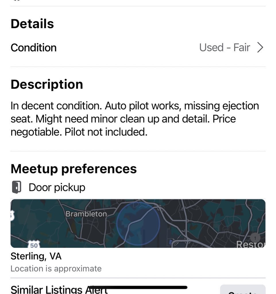 I found that F-35 on Facebook Marketplace