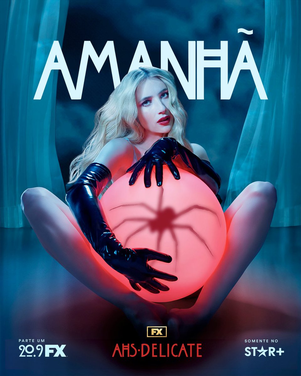 ahsfx_br's tweet image. "American Horror Story: Delicate" estreia AMANHÃ! 🕷️