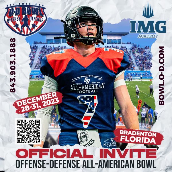 HovaWillford1's tweet image. Thank you!!
@ODFootballCamps for the All-American Bowl Invite. #AUP #BTB

@RecruitAllen @CoachLWig @CoachIngraham
@Coach_Gonzales
  @247fbrecruiting @TheUCReport @Prep2play @dctf @TXTopTalent
@PrepRedzoneTX @One11Recruiting
@AABonNBC
@USArmyBowl
@uaallamerica 
@FBUAllAmerican