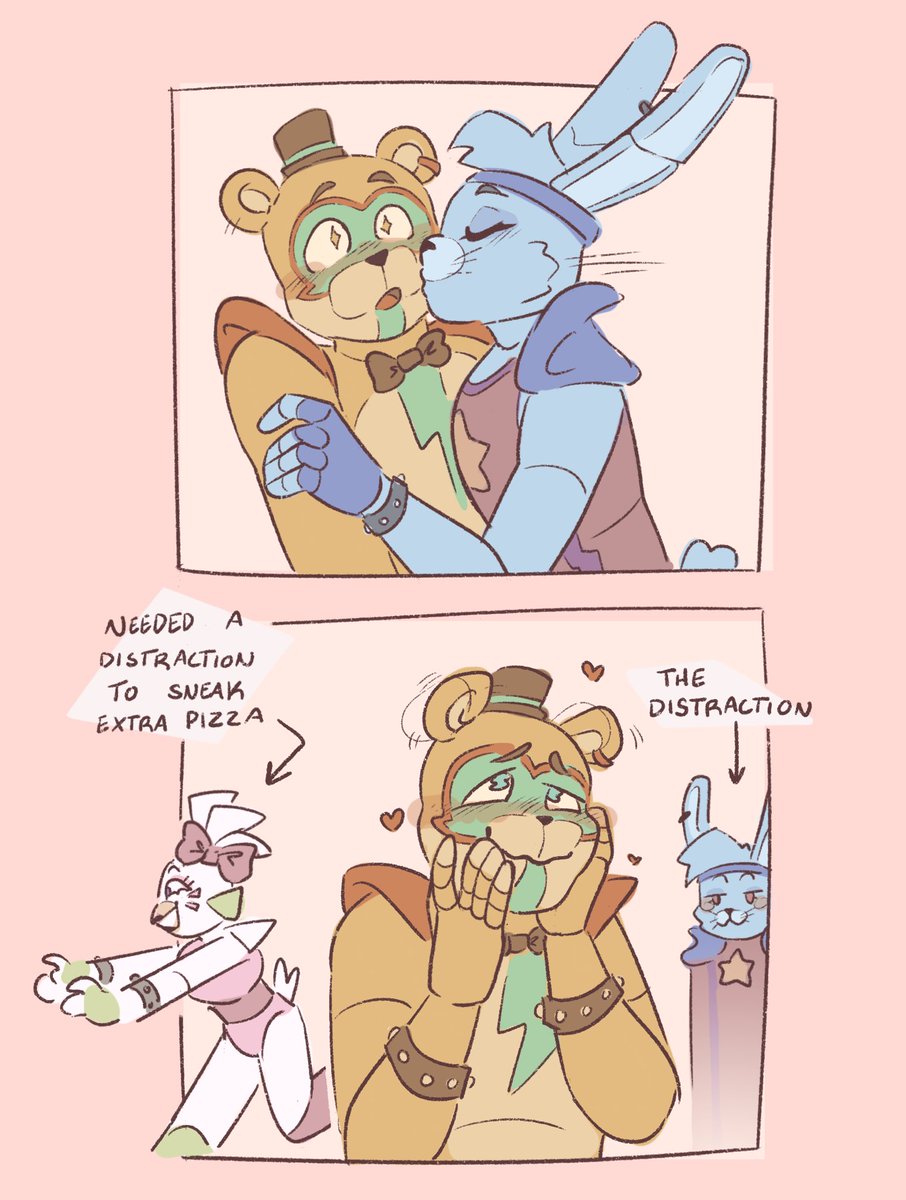 The homos come in handy #glamrockchica #glamrockfreddy #glamrockbonnie #Fronnie