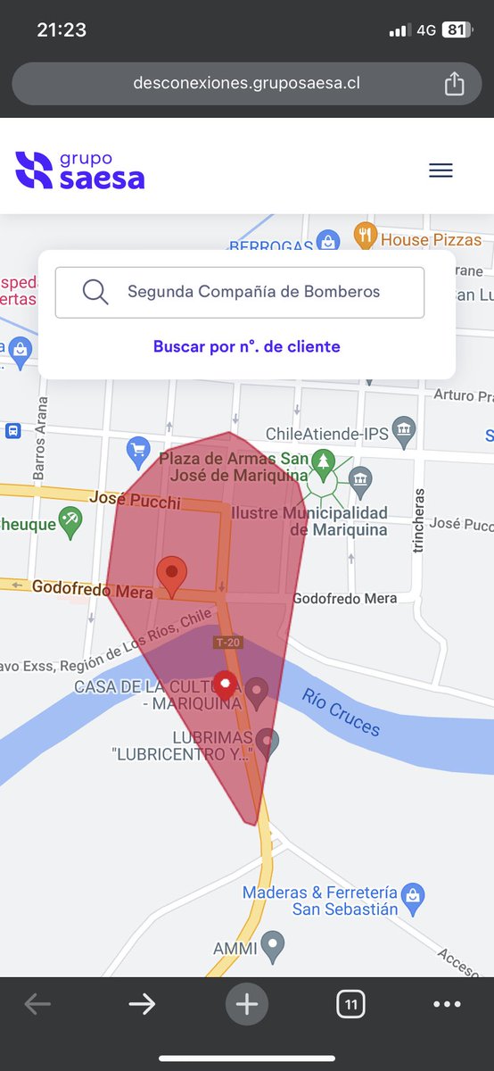 TiioMarcelo's tweet photo. @saesa Pero me figura esto en tu página web https://t.co/WXI9iGXgOT