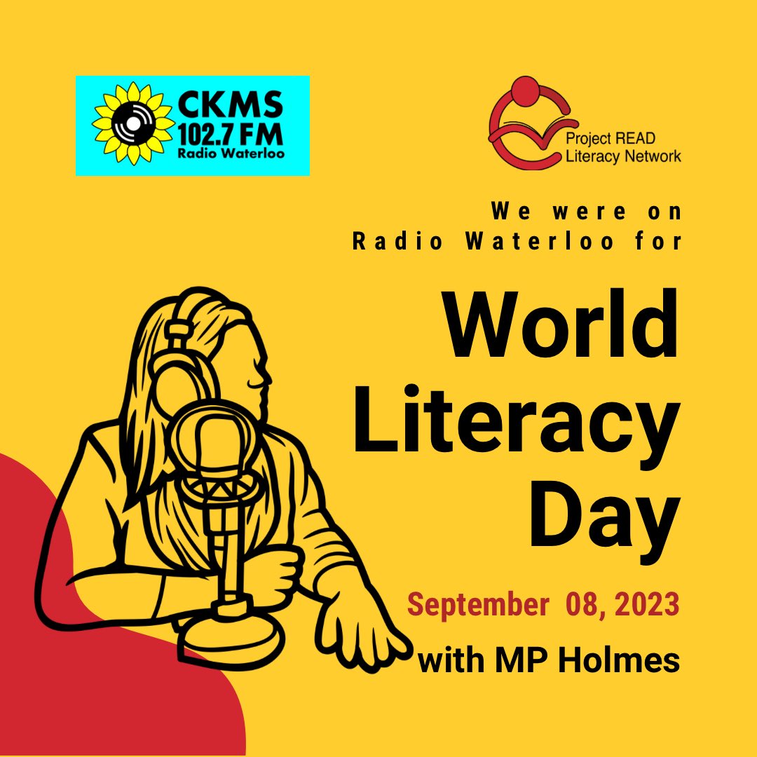 ProjectREADWW's tweet photo. Everyday is Literacy Day! 🥳
Don't miss this interesting interview to Jane Tuer, our Executive Director on @RadioWaterloo ! 🎙️
Read and listen here:
https://t.co/CA5VnsPg1v
#literacymatters #worldliteracyday #literacyON #RadioWaterloo #wrawesome #adultliteracy https://t.co/1Ww3whs23R